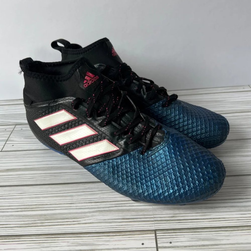 ADIDAS Ace 17.3 Prime Mesh Ace Soccer Cleats BA8505 Size 8.5 VGC Blue